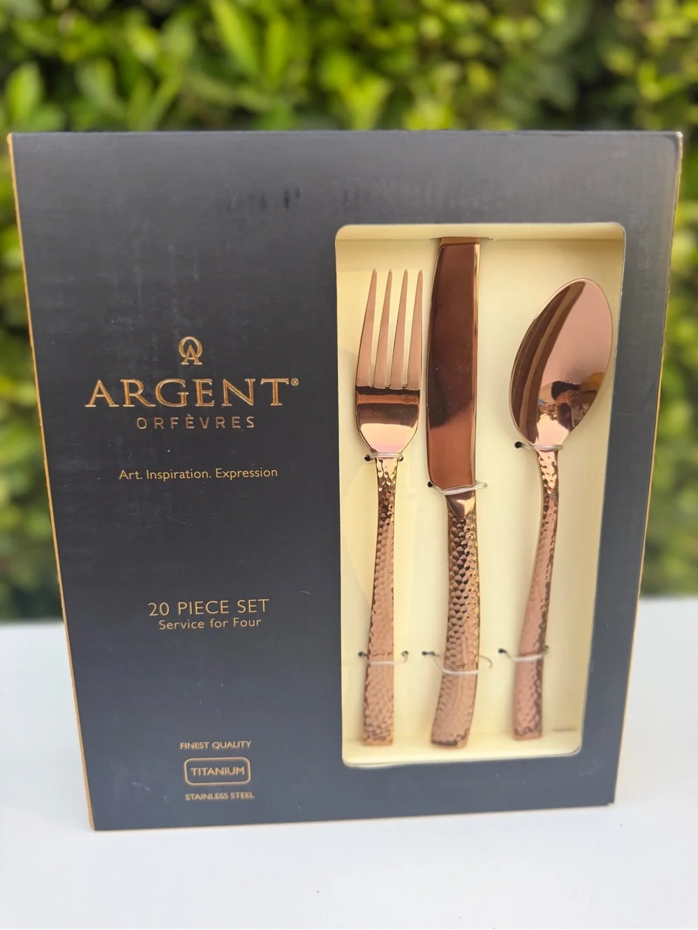 Rose Gold Flatware Set – 60 Pieces Total – New in Box – Service for 12